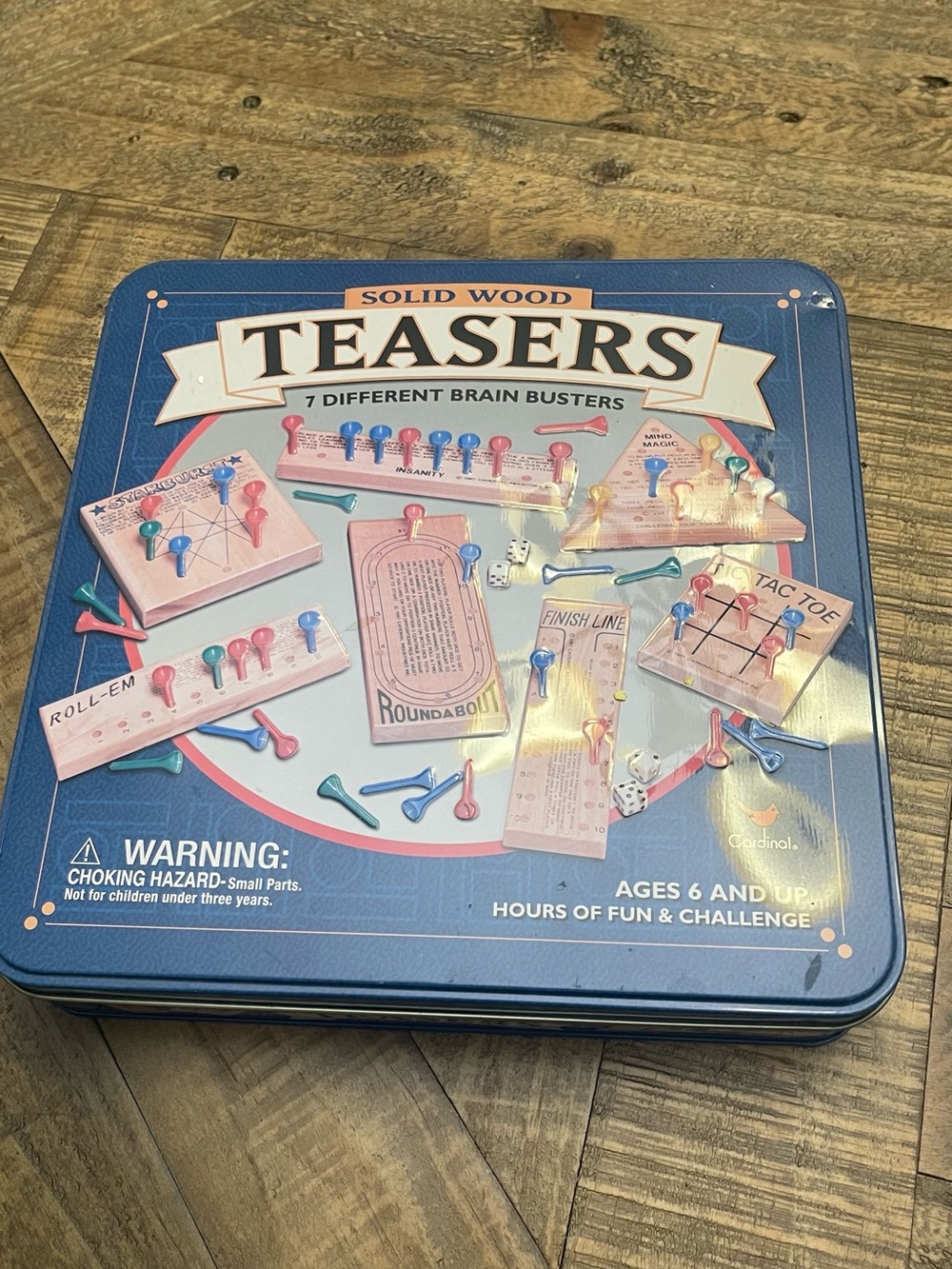 vintage Cardinal Industries "Solid Wood Teasers: 7 Different Brain Busters"